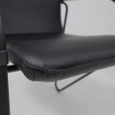 Кресло SAMBA AKS-1, основание черное, Pegasso черный, мягкие подлокотники